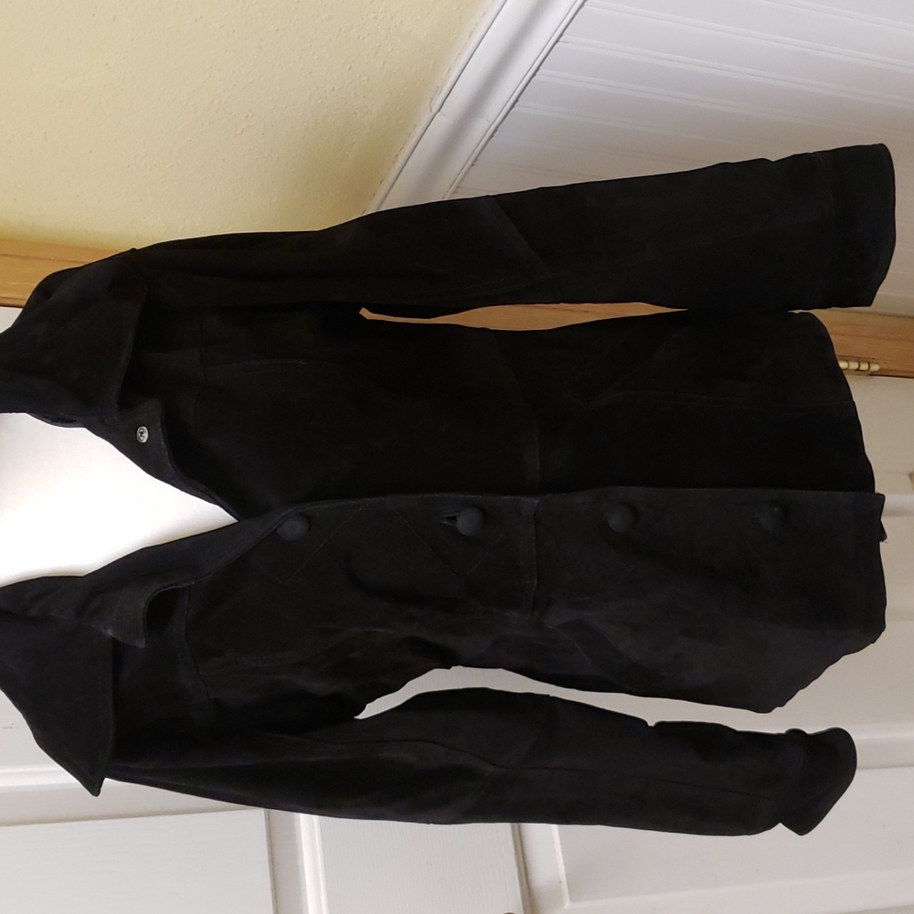 Helium suede black leather jacket